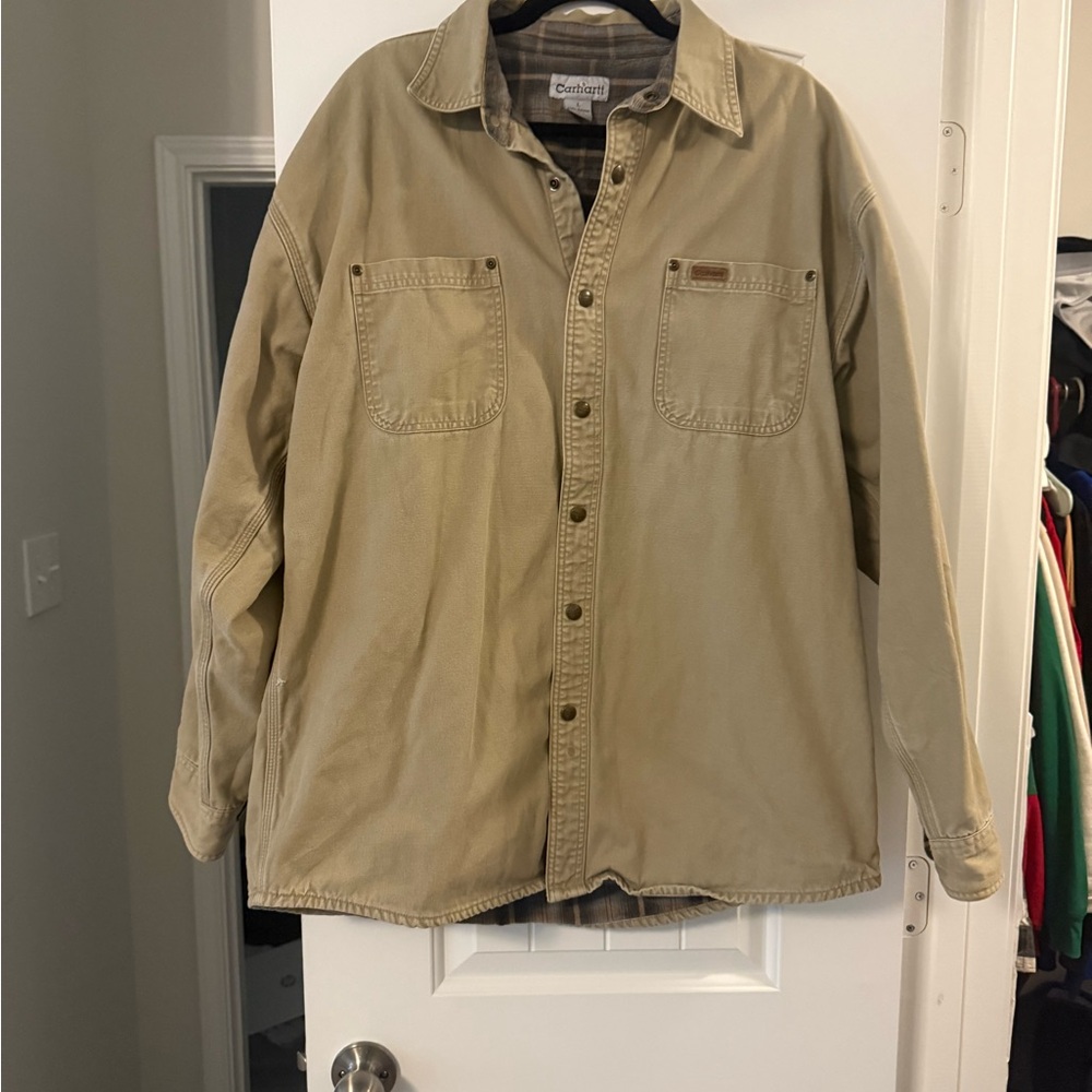 Vintage Carhartt Men's Tan Jacket